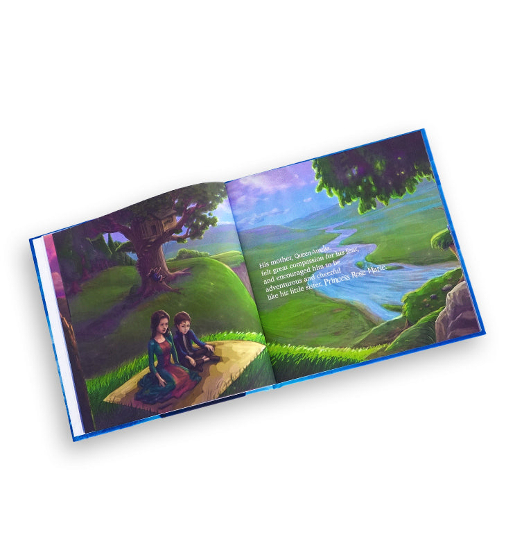 A page of The Leunam Tales with Queen Amelia and Prince Horatio